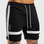 MensFashionStyleStore black / XL WHITE FITNESS SHORTS