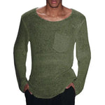 Men's Fashion Style Store Green / 2XL Men Sweater Men's Hollow Out Knit Sweater
