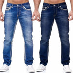 Men's Fashion Style Store Men Jeans Solid Pockets Stretch Denim