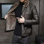 MensFashionStyleStore coffee / M Best Real Leather Jackets