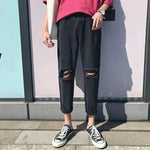 MensFashionStyleStore Black Ripped Jeans Big And Tall