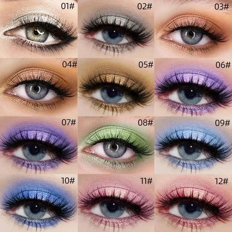  Men's Fashion Style Store 13-Shade Waterproof Liquid Eyeshadow Palette - High Shine  Long-Lasting & Smudge-Proof Makeup Set for Glamourous Looks glitter