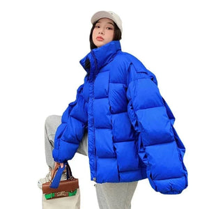  Men's Fashion Style Store 2024 New Snow Wear Coat Women Parkas Down Cotton Jacket Warm Female Casual Loose Winter Jackets Padded Puffer Parka Outerwear
