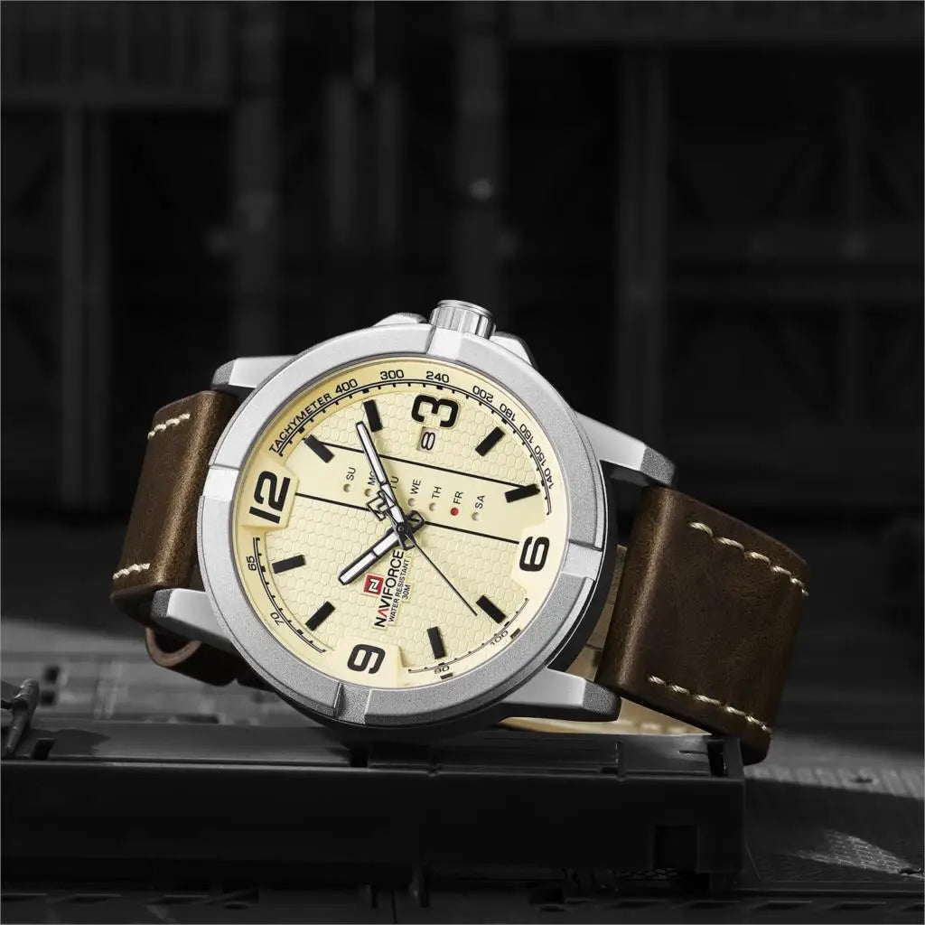 PU LEATHER QUARTZ WATCH -  Men's Fashion Style Store