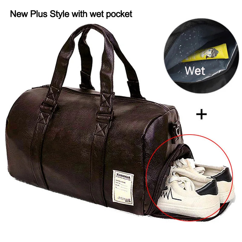 PU LEATHER GYM BAG -  Men's Fashion Style Store