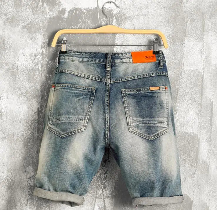 SUMMER RIPPED DENIM SHORTS -  Men's Fashion Style Store