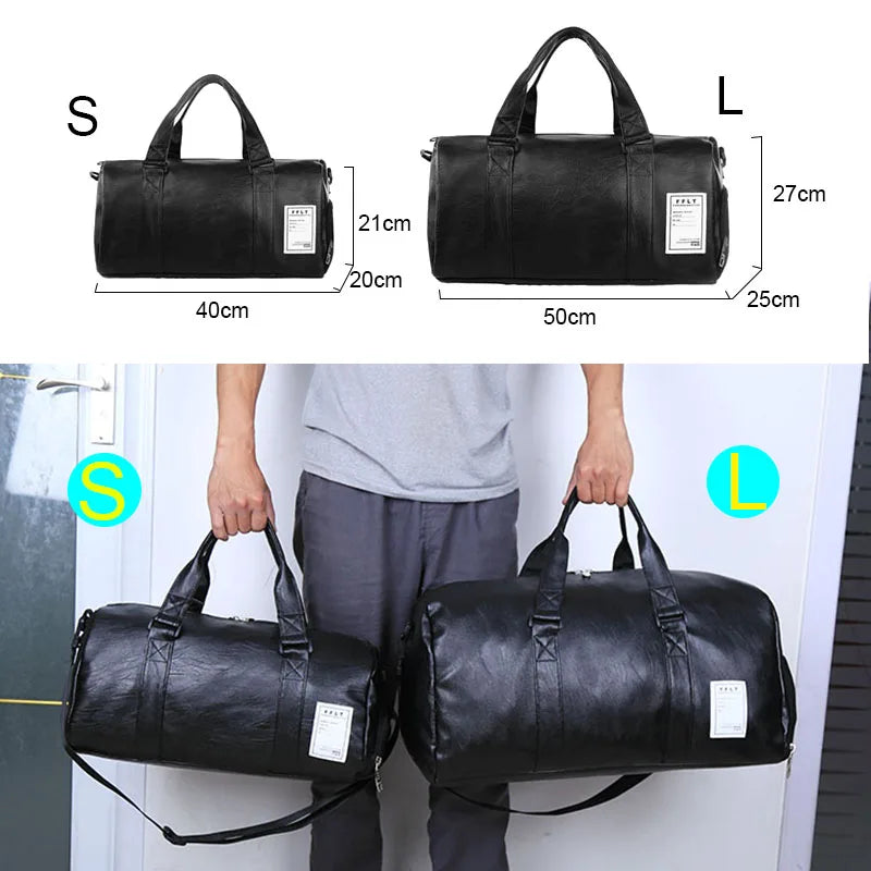 PU LEATHER GYM BAG -  Men's Fashion Style Store