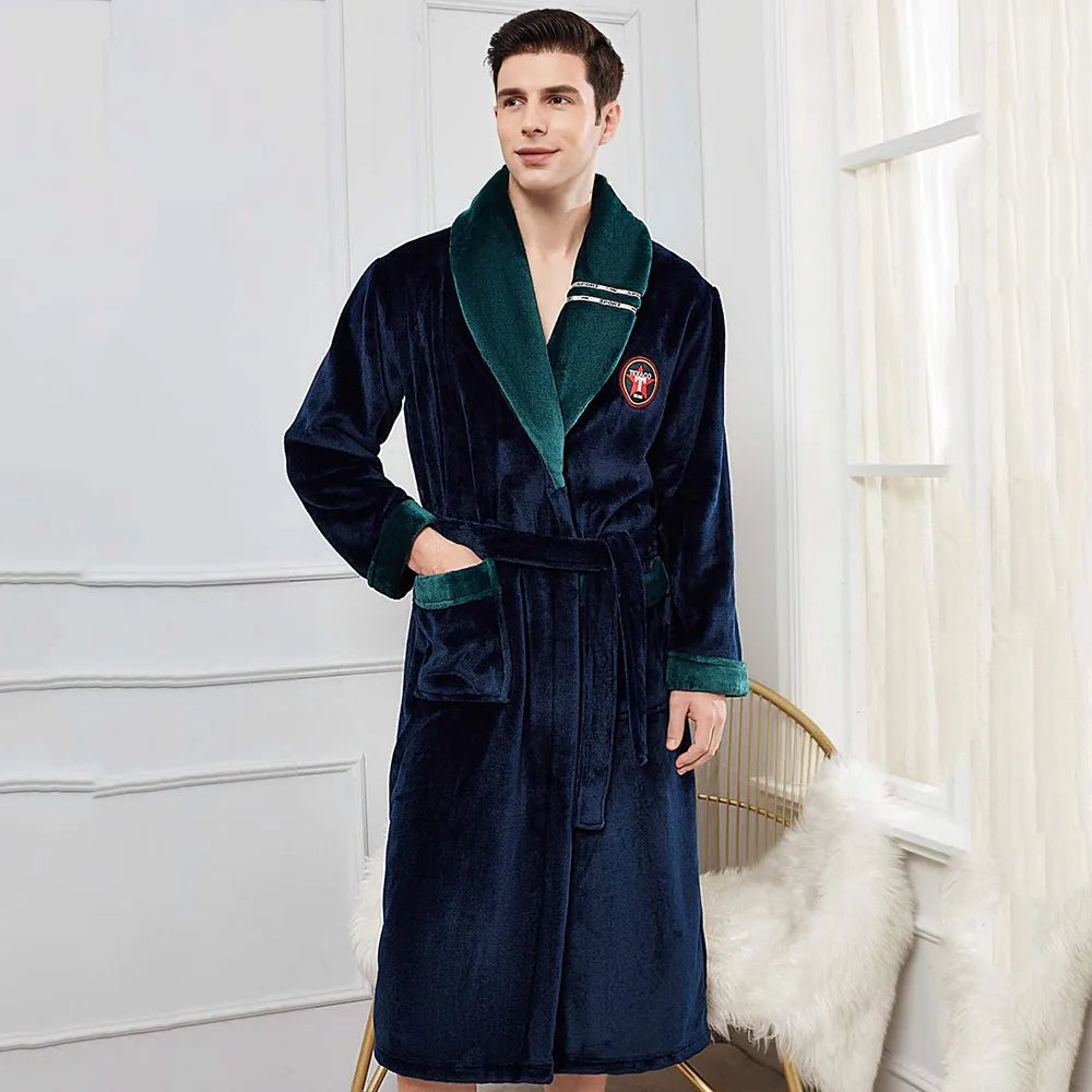 WINTER FLANNEL BATHROBE -  Men's Fashion Style Store