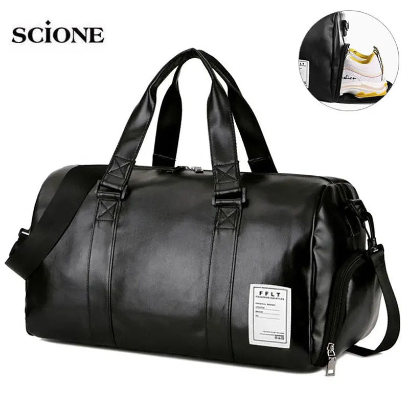 PU LEATHER GYM BAG -  Men's Fashion Style Store