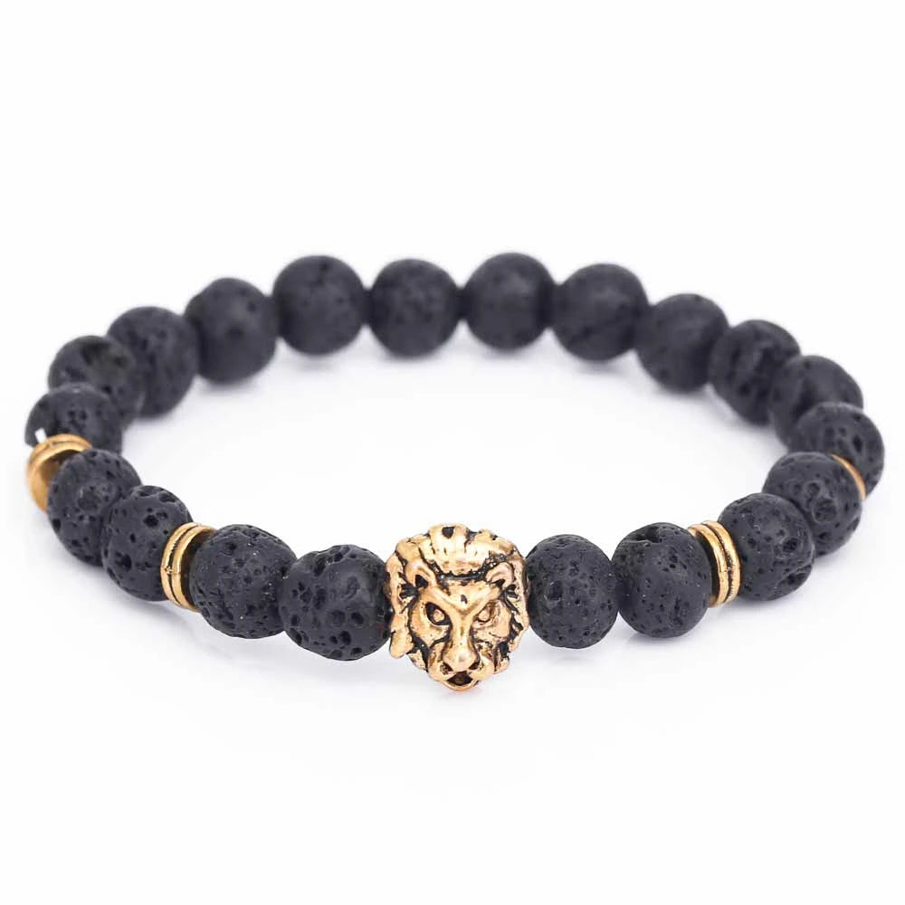 LION HEAD STONE BRACELET -  Men's Fashion Style Store