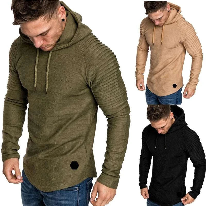 SOLID COLOUR CASUAL HOODIE -  Men's Fashion Style Store