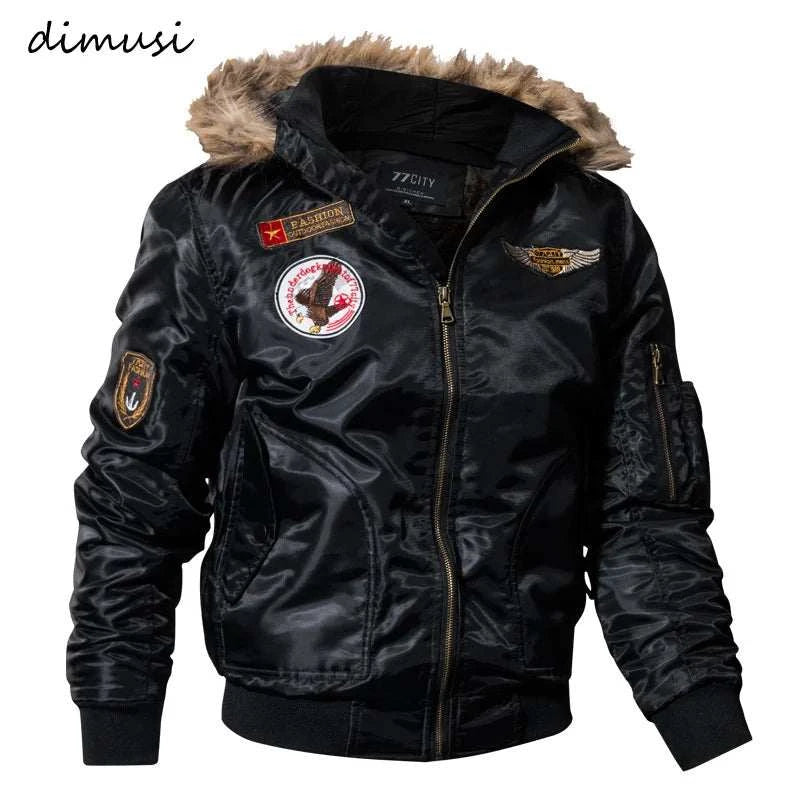 DAPPER BOMBER JACKET WITH FAUX FUR -  Men's Fashion Style Store