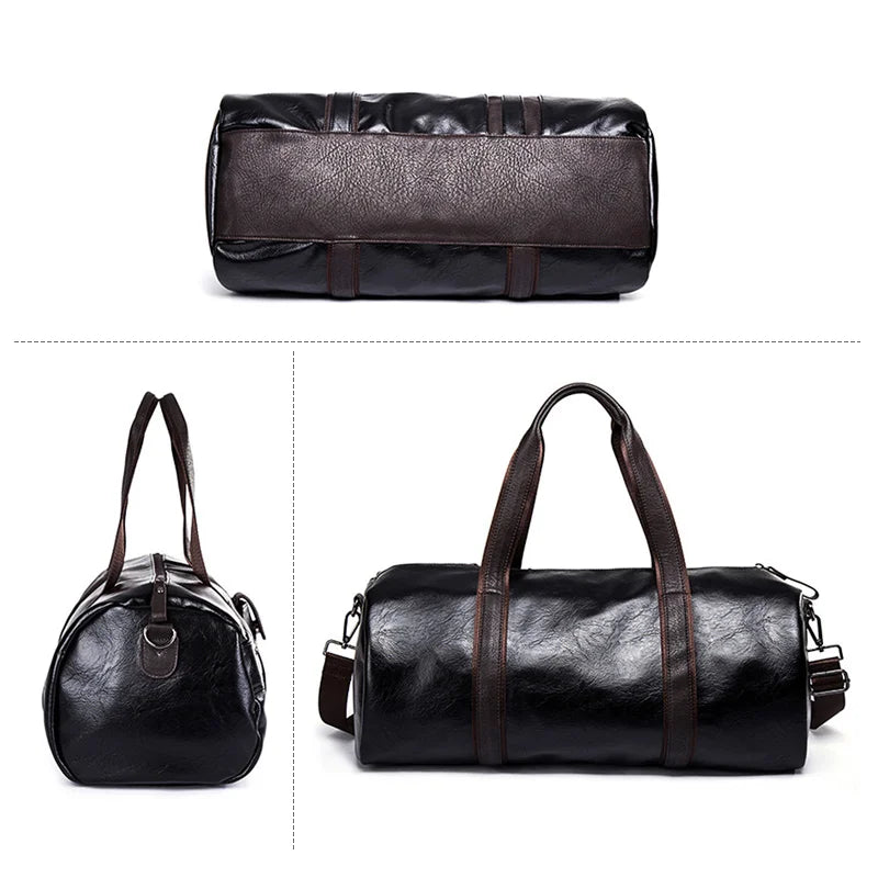 LARGE CAPACITY LEATHER GYM BAG -  Men's Fashion Style Store