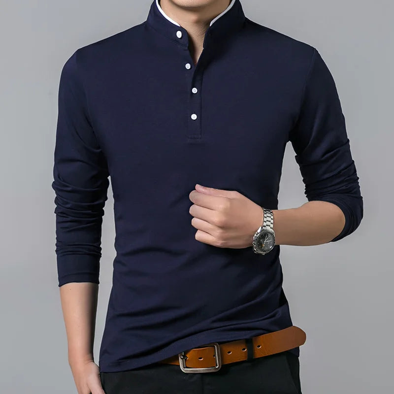 LONG SLEEVE V-NECK T-SHIRT -  Men's Fashion Style Store