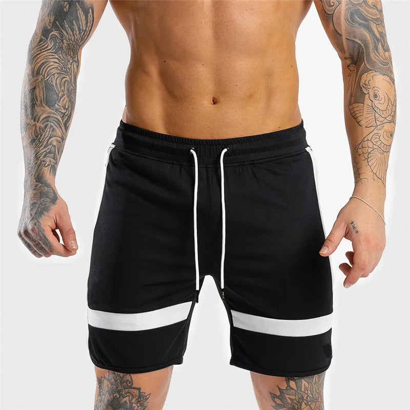 WHITE FITNESS SHORTS -  Men's Fashion Style Store