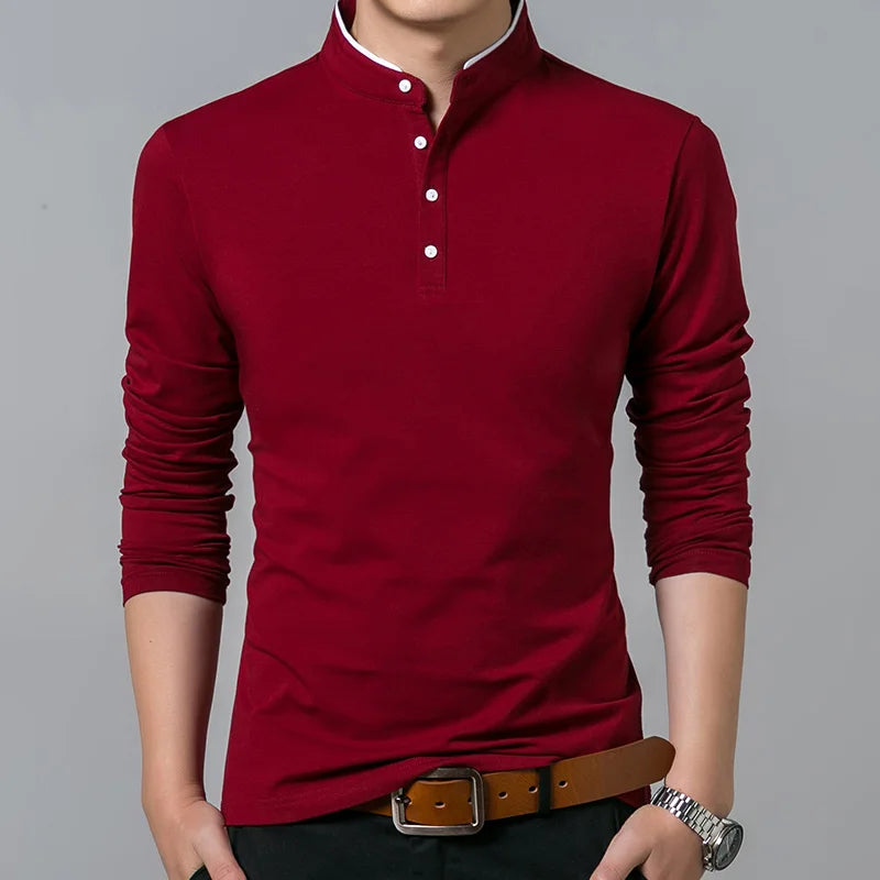 LONG SLEEVE V-NECK T-SHIRT -  Men's Fashion Style Store