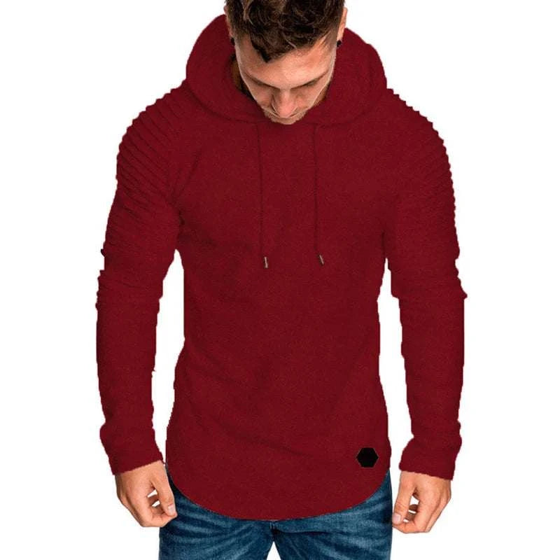 SOLID COLOUR CASUAL HOODIE -  Men's Fashion Style Store