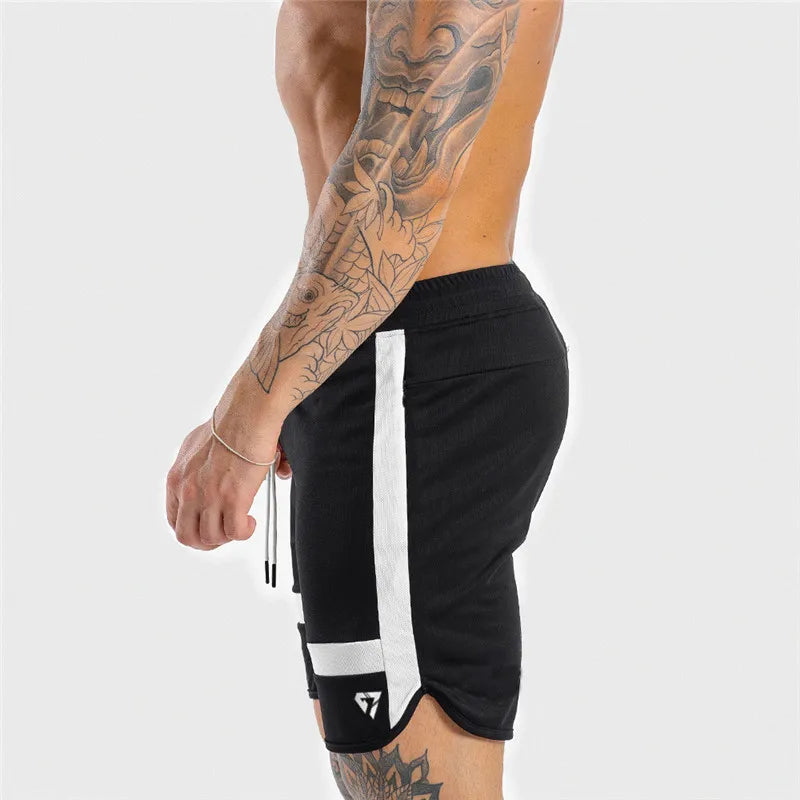 WHITE FITNESS SHORTS -  Men's Fashion Style Store