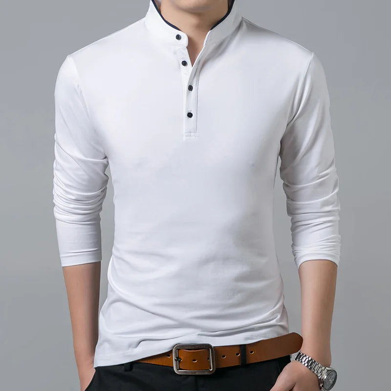 LONG SLEEVE V-NECK T-SHIRT -  Men's Fashion Style Store