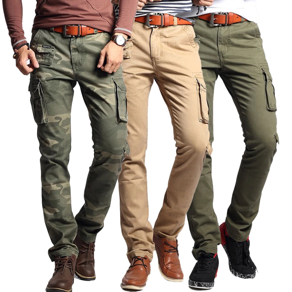 SLIM FIT MILITARY CARGO PANTS -  Men's Fashion Style Store