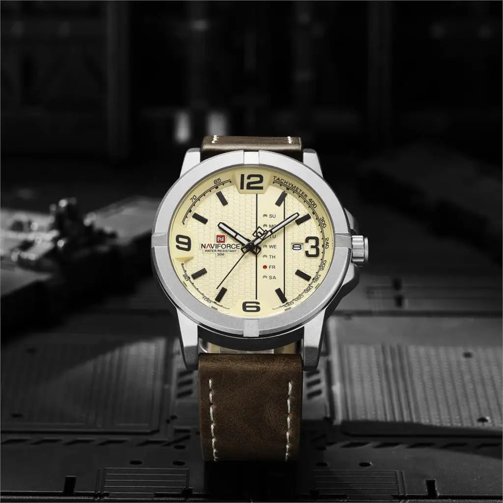 PU LEATHER QUARTZ WATCH -  Men's Fashion Style Store