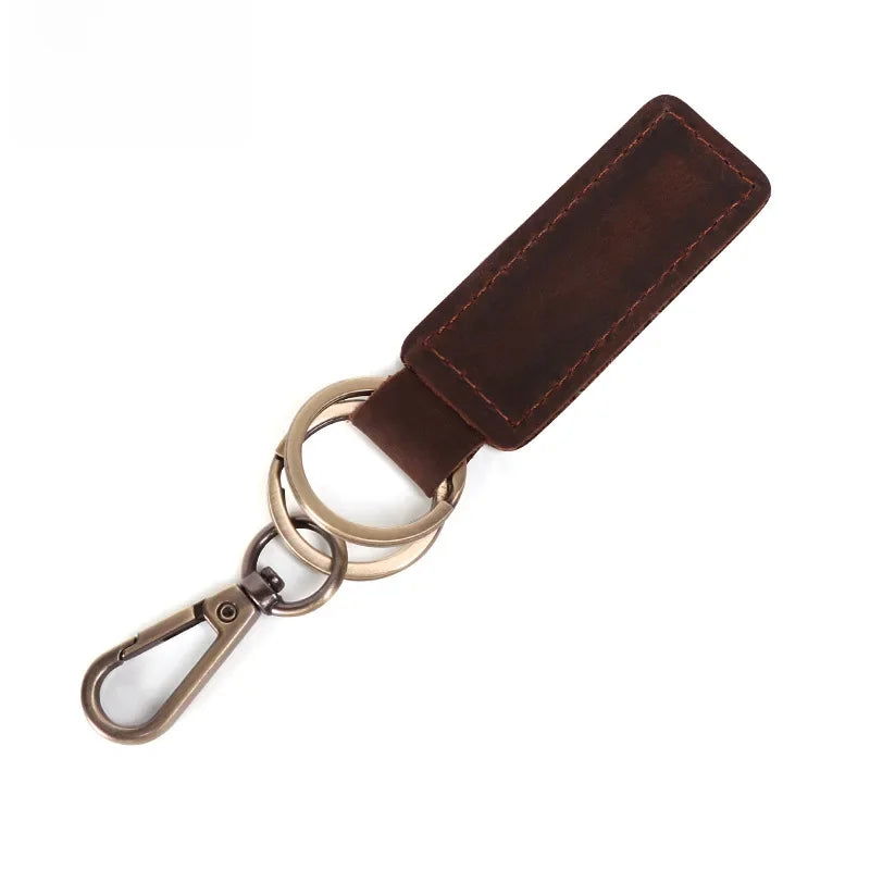 BROWN LEATHER KEYCHAIN