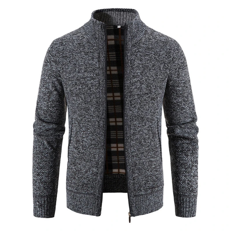 New Autumn Winter Knitted Sweater Men Fashion Slim Fit Cardigan Men Casual Sweaters Coats Solid Single Breasted Cardigan