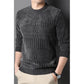  Men's Fashion Style Store Autumn Winter O Neck Loose Casual Sweater Male Thick Warm Add Plush Jumpers Hombre Solid Color All-match Bottoming Knitting Top