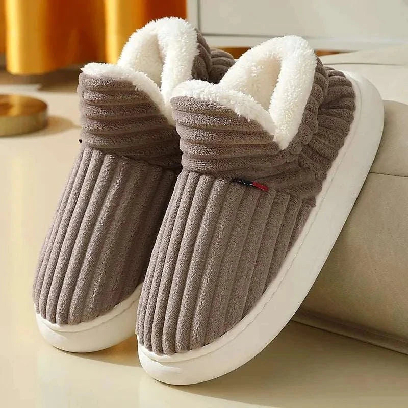 mens fur lined slippers