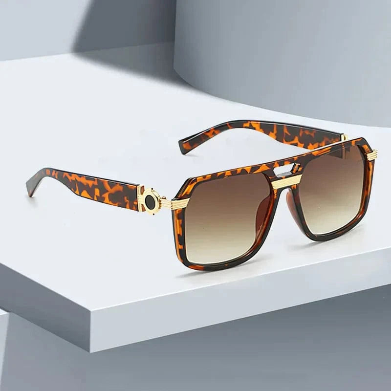  Men's Fashion Style Store 2025 Sunglasses for Women Fashionable Square Frame Glasses with Golden Decorative Legs and Exquisite Design for Women Glasses
