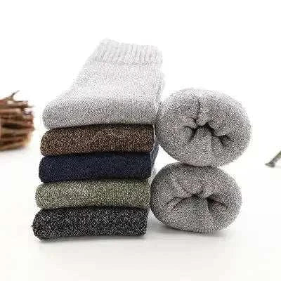 Men Thick Thermal Wool Socks Man Winter Warm Merino Wool Rabbit Solid High Quality Socks Male Cotton Casual Super Thicker Sock