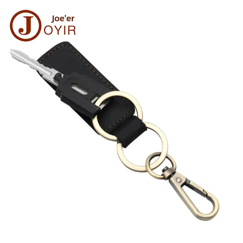 BROWN LEATHER KEYCHAIN