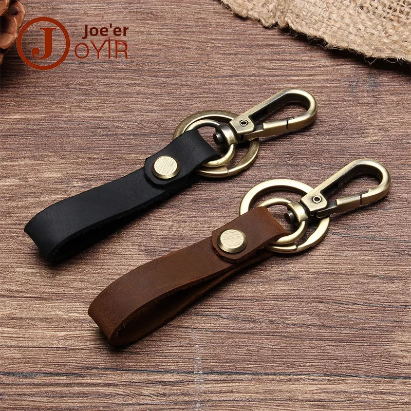 BROWN LEATHER KEYCHAIN