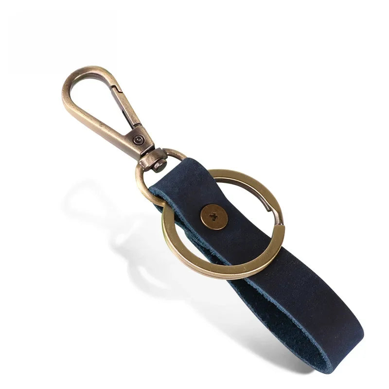 BROWN LEATHER KEYCHAIN