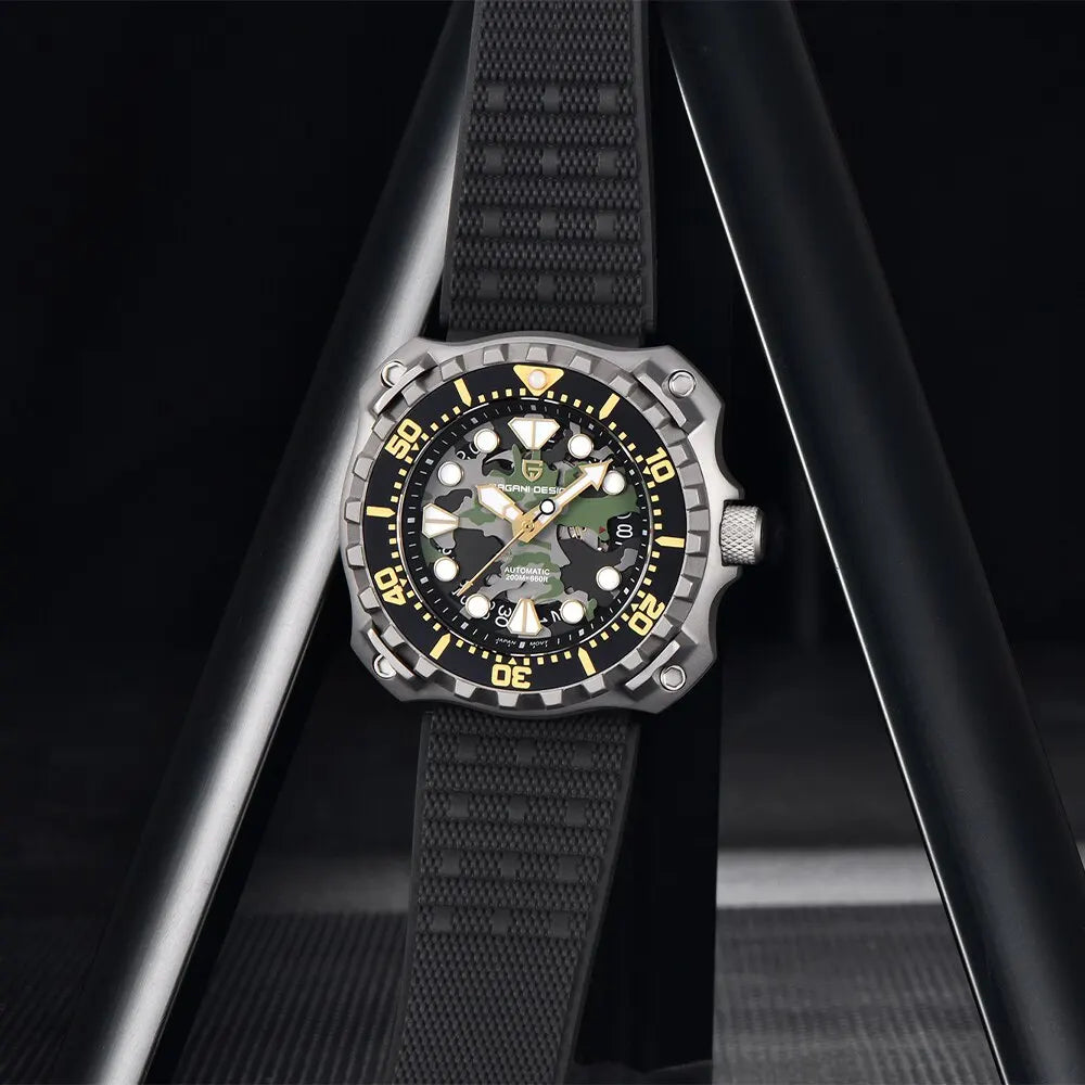 CAMOUFLAGE HOLLOW DIAL MECHANICAL WATCH -  Men's Fashion Style Store