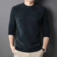  Men's Fashion Style Store Green / 2XL Autumn Winter O Neck Loose Casual Sweater Male Thick Warm Add Plush Jumpers Hombre Solid Color All-match Bottoming Knitting Top