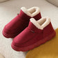  Men's Fashion Style Store A-Red1 / CHINA / 36-37(fit35-36) Kidmi Men Plush Fur Slippers Winter Warm Outdoor Fluffy Soft Cotton Men Boots Indoor Home Fashion Fur Cozy Furry Men Flat Shoes