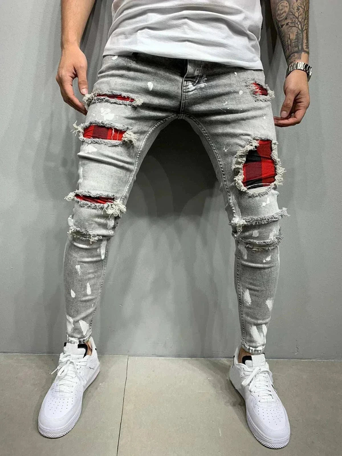  Men's Fashion Style Store j007-gray / L / CHINA Men Jeans