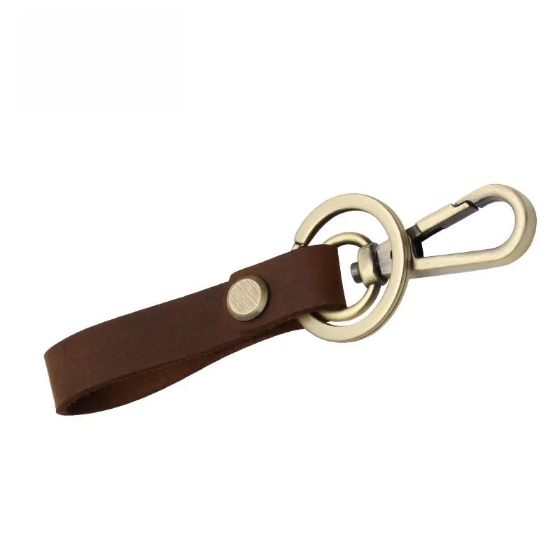 BROWN LEATHER KEYCHAIN