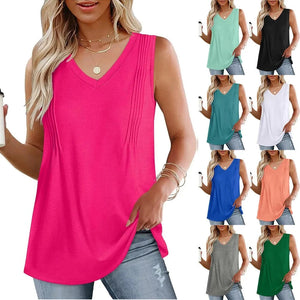  Men's Fashion Style Store Summer Pleated Tank Tops