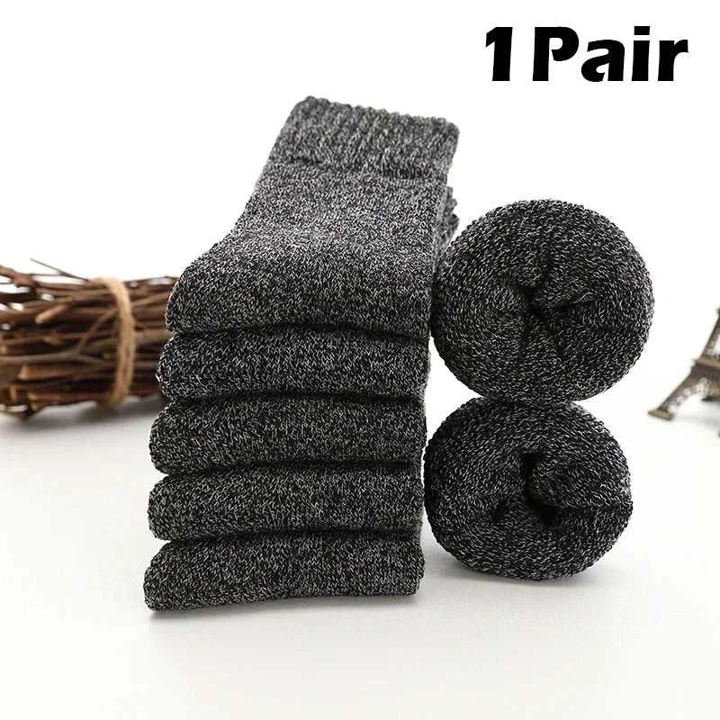 Men Thick Thermal Wool Socks Man Winter Warm Merino Wool Rabbit Solid High Quality Socks Male Cotton Casual Super Thicker Sock