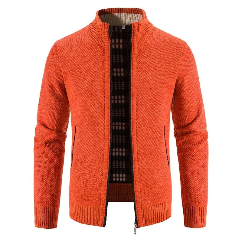 New Autumn Winter Knitted Sweater Men Fashion Slim Fit Cardigan Men Casual Sweaters Coats Solid Single Breasted Cardigan