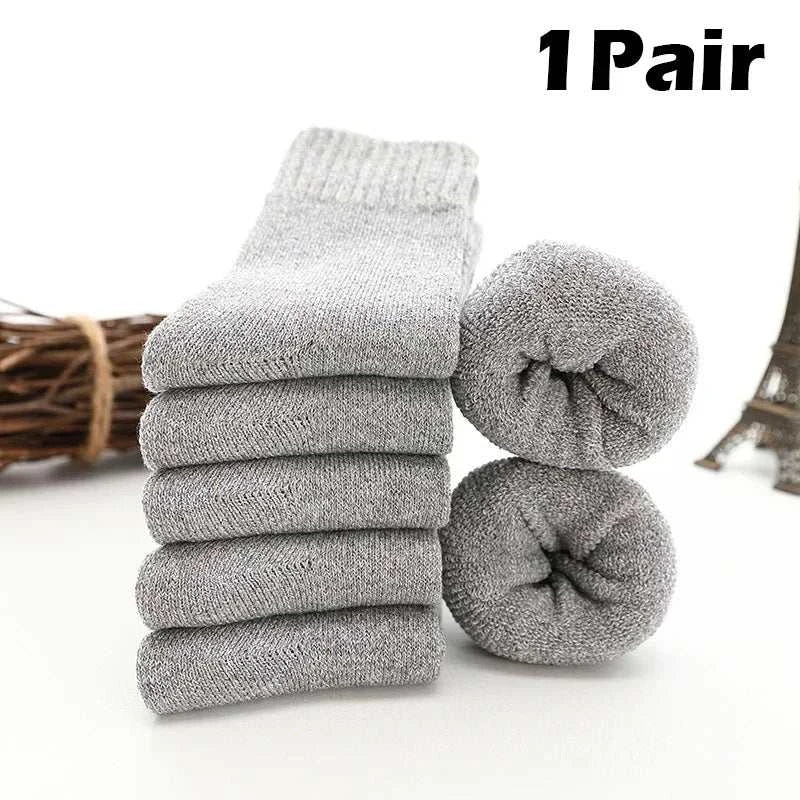 Men Thick Thermal Wool Socks Man Winter Warm Merino Wool Rabbit Solid High Quality Socks Male Cotton Casual Super Thicker Sock