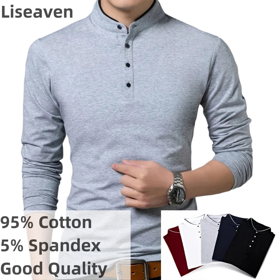 LONG SLEEVE V-NECK T-SHIRT -  Men's Fashion Style Store