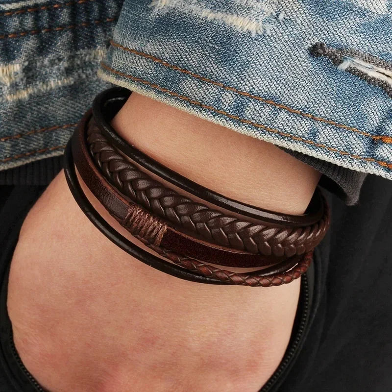 GENUINE LEATHER BRACELET -  Men's Fashion Style Store