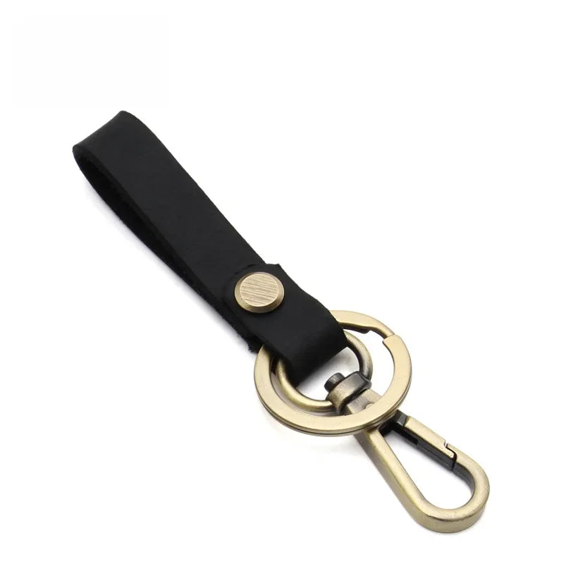 BROWN LEATHER KEYCHAIN