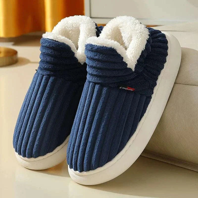 mens fur lined slippers