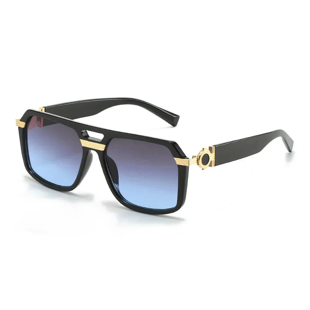  Men's Fashion Style Store grey blue 2025 Sunglasses for Women Fashionable Square Frame Glasses with Golden Decorative Legs and Exquisite Design for Women Glasses