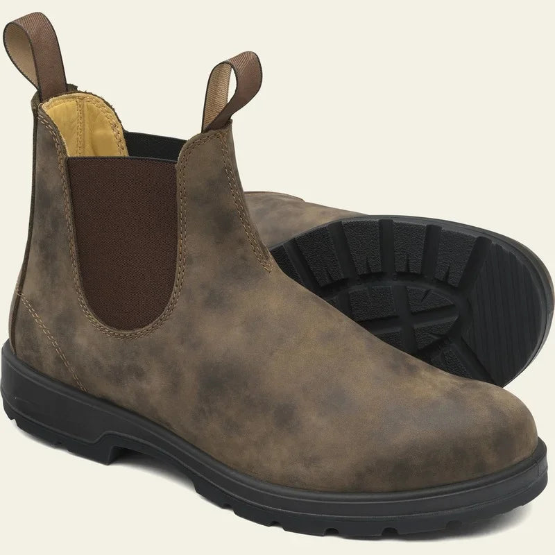 RETRO SLIP ON LEATHER BOOTS -  Men's Fashion Style Store