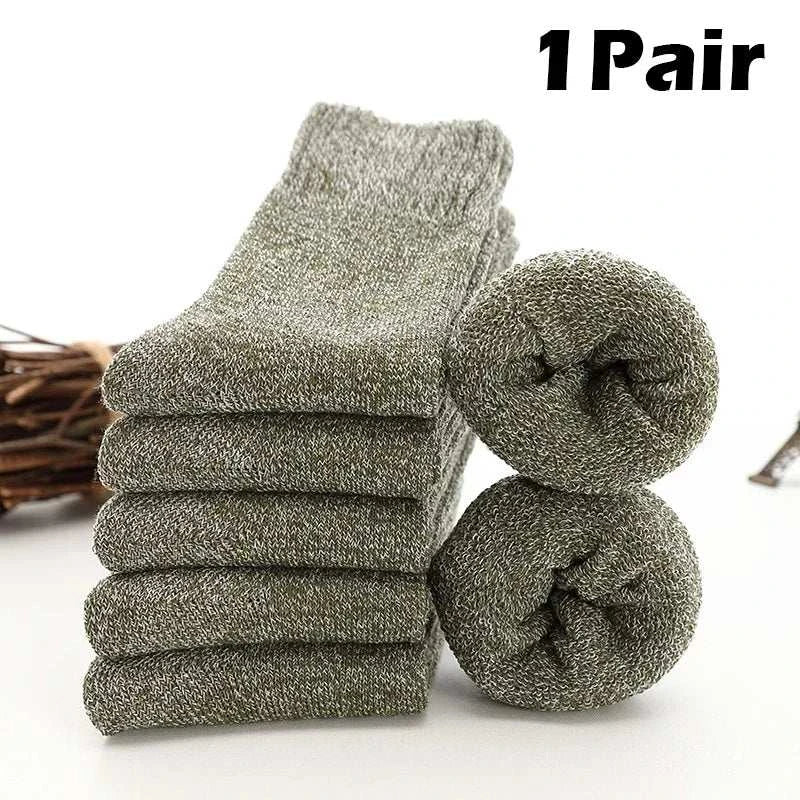 Men Thick Thermal Wool Socks Man Winter Warm Merino Wool Rabbit Solid High Quality Socks Male Cotton Casual Super Thicker Sock